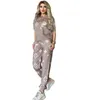 Brand de luxe de haute qualité Designer Deux pièces Set Summer Summer Breathable Alphabet Prited Suit Fashion 2 Pieces Femme Tracksuit