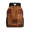 Backpack Faux Fell moderne Cowhide Textur Laptop Modebuch für Schulstudenten Tierhell Muster Haut Ledertasche Laptop