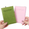 1pc fi New Pu Women Passport Holder Par Modeller Flickor Travel Passport Cover Unisex Case Case Man Card Holder K0XW#