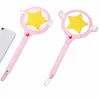 Mignon Anime Star Magic Wand Carte Sac avec ailes Cosplay Card Bus Carte de métro Holder Holder Prop Girl Movable Gift Mignon P0mg #