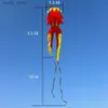 3d 10m Ceta de peces de oro de 3 colores Cometa profesional de animales blandos grandes Kite Outdoor Inflable Beach Kite fácil de volar y resistente a la lágrima Y240416