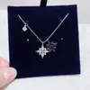 2024 Designer Swarovskis Jewelry Shi Jia 1.1 Modèle d'origine Collier octogonal Élément féminin Crystal Star Snow Flake Collar