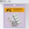 Kablolar 10pcs çinko alaşımlı kasa 1/4 inç fiş jakı 6.35mm mono/stereo erkek konnektör altın kaplama gitar efektleri pedal mikrofon konnektörü