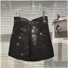 Women'S Shorts Women S Autumn Winter Fashion Pearl Irregar Edge Diamond Button Decoration High Waist Casual Veet 230705 Drop Delivery Dhtvm