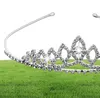 الفتيات تيجان مع أحجار الراين مجوهرات الزفاف جائزة العرسات عيد ميلاد الأداء Pageant Crystal Tiaras