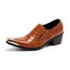 Dress Shoes WholesaleTop Grade Party Pointed Toe Men'S Steel Toed Genuine Leather Slip On Wedding Big Size 47