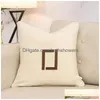 Coussin de coussin carré de luxe Oreiller décoratif coussin luxurys coussins en coton lettre d'oreiller décoration dossier de décoration ER Drop livraison dhbwm