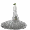 350 cm LG Högkvalitativ bröllopslöja Tvåskikt Special Cut Royal Bride Veil med paljetter Lace Veil Wedding Accores H8MW#