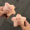 Clèchettes en peluche étoiles mignons cochon en peluche de jouets de pluotte clés clés moelleux en peluche moelleuse sac à dos pendoir cadeau pour les enfants petite amie y240415