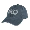 Beralar Ulusal Sermaye Orkestrası Nco Beyaz Logo Kovboy Şapkası Vintage Cap Cap Fluffy Kadın Giysileri Erkekler Erkekler