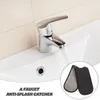 TABELMATEN 2 PCS kraan Splash Cover BackSplash Protector Keukenbenodigdheden Wasbare gootsteenvezelblokken aftappen Mat voor sponskraan