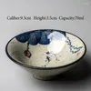 Tea filiżanki nr. Jingdezhen ceramiczny antyczny kubek Ręcznie malowany zestaw kungfu bambusowy kapelusz niebieski i biały