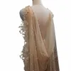 Champagne Pearls Wedding Bolero 2 meter LG LACE BRIDAL CAPE VACKRA BRUKSKAPLIGA VEILS BRIDAL ACCORES B27E#