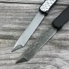 Ny kättare Cleric II Tactical Automatic Pocket Knife Damascus/D2 Blade Aluminium Inlagd med kolhandtag Självförsvar Militära stridsknivar för män överlevnadsutrustning