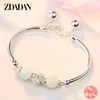 Zdadan 925 Sterling Silver Jade Armband för kvinnor Fashion Jewelry Accessories Gifts 240416