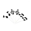 Decorative Flowers 6 Pcs Rock Roll Baby Wedding Decoration Music Party Favor Musical Note Cake Topper
