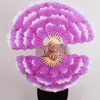 Decorative Figurines Air Drop!! Chinese Style Bamboo Handmade Silk Fabric Gradual Color Peony Fan Folk Art Belly Dance