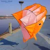 2,2 mètres 3D Géant Dolphin Gestion en forme de cerf-volant Flying Kite Paraoil Sports Software Goliding Beach Kite Kite Outdoor Toy pour les adultes et les enfants Y240416