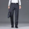 Herrenanzüge Business Casual Anzug Hosen Männer solide hohe Taille Straight Office Formale Hosen Herren klassischer Stil lang