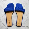 Slippare Summer Flat with Twist Fashion Comfort Outside Beach Shoes Ladies Slide Women Sandals Plus Size 37-42 H240416 2A8D