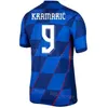 남자 24 25 25 유로 컵 크로아시아 축구 13 Nikola Vlasic Jersey 국가 대표팀 Lovro Majer Andrej Kramaric Josko Gvardiol Bruno Petkovic Luka Modric Football Shirt