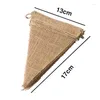 Party Decoration 13pcs Natural Vintage Jute Burlap Bunting Banners For Wedding Birthday DIY Linen Pennant Banner Garland Flags