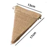 Party Decoration 13pcs Natural Vintage Jute Burlap Bunting Banners For Wedding Birthday Diy Linen Pennant Banner Garland Flags