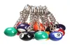 16pcslot Billard Ball Key Kette Key Ring Runde Anhänger Auto Schlüsselbund Charme Schmuck Mode Keyrings Accessoires gemischt Color4432388