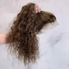 ブラック/ブラウン360レースキンキーカーリー13x4ディープカール前線ウィッグヒューマンヘアクロージャー合成ウィッグ