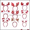 Headbands Christmas Headband Decoration Santa Claus Snowman Festival Hair Band For Women Girls Accessories Gift 100 Pcs/Lot Dhgarden Dhwbj