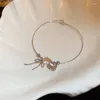 Bangle Sweet Simple Heart Bowknot Zirkon Charm Opening verstelbare dunne armband voor vrouwen meisjes mode esthetische sieraden verjaardagscadeau