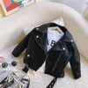 JACKETS Girls Leathes printemps automne 2024 Children Mode Mashs For Baby Boys Ourwear Kids Fur Clothing Costume Tops 6 7y