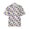 Camicie casual da uomo Frutti amanti camicia da spiaggia divertente fragola grafica per uomini per uomini vestiti arancione arancione manica corta boy hawaii