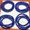 Bracelets de liaison 6,5 mm Lapis lazuli Bracelet triple cercle Bracelet Fashion Crystal Quartz bijoux de pierres précieuses Reiki Guérison cadeau pour les femmes 1pcs