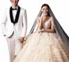 Youlapan V66 Vita de casamento de luxo Pérola Catedral Catedral Casamento LG Sequências de casamento Crowns de casamento e véus com U5et#