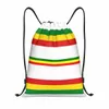 Aangepaste Rasta Stripe Rasta Drawring Bag Men Women Lichtgewicht Jamaicaanse sportgym opslag Backpack O5J5#