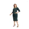 Abiti da lavoro Elegante Mom Vintage Mom Abbigliamento formale con giacca da sera Casualmente Wedding Ospite Ospite Mother of the Bride Abito abito da sposa