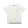 High End Designer Ubrania na kąty Paa Trendy Hot Rolled Diamentowe litera T-shirt krótkie rękodzie