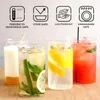 Wine Glasses 6PCS Transparent Glass Cup Set 445/560ML Drinking Juice Milk Tea Whisky Coffee Support Dishwasher Cleaning