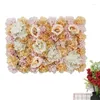 Decorative Flowers Champagne Rose Hydrangea Artificial Flower Wall Panel Wedding Party Backdrop Decor El Christmas Customized