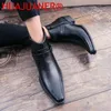 Botas 2024 Hombres zapatos de cuero casual Slip Slip on Fashion Ankle Man Shoe Hombre Calzado de otoño