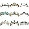 Halen Party Green Wedding Bridal Pageant Rhinest Crystal Tiaras Crown Tiaras and Crowns For Women Hair Acturations F2VW #