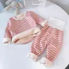 Giyim setleri kış bebek çocuklar termal iç çamaşırı takım katmanları sıcaklık çocuk kıyafetleri set yüksek bel sonbahar kızlar pijama erkek kıyafetleri