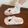 Designer Slippers Women Cartoon Big Head Sandals Fashion Beach Shoes Indoor Solid Color Platform shoes Non-slip Bathroom Shoes Classic Rubber Flats Flip Flops