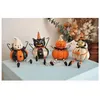 Decorative Objects Figurines Halloween Decoration Cat Pumpkin Ghost Fun Scene Country Retro Handmade Painted Black Gift Scpture Cr Dhok3