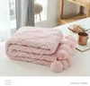 Decken nordische Wurf Decke Hairball -Sofa Reisen rosa beige graue Kaffee Hautfreundliche Kinder Wickel