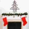 Fiori decorativi albero di Natale porta ghirlanda ciondolo rattan anello porta a foglia naturale naturale