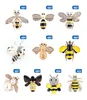 クリスタルラインストーンとエナメルの蜂のスズメバチのブローチピン