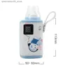 Flaskvärmare sterilisatorer# 1 uppsättning praktiska babyflaskor varma och söta tryckta flaskvärmare som är praktiska för resor bärbar flaskvärmare täckning q240416