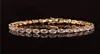 New Men039S Tennis Bracelet Rock Street Hip Hop Jewelry Women039S Gold Bracelet Ice Out Cz Stone Three Drop 9943114